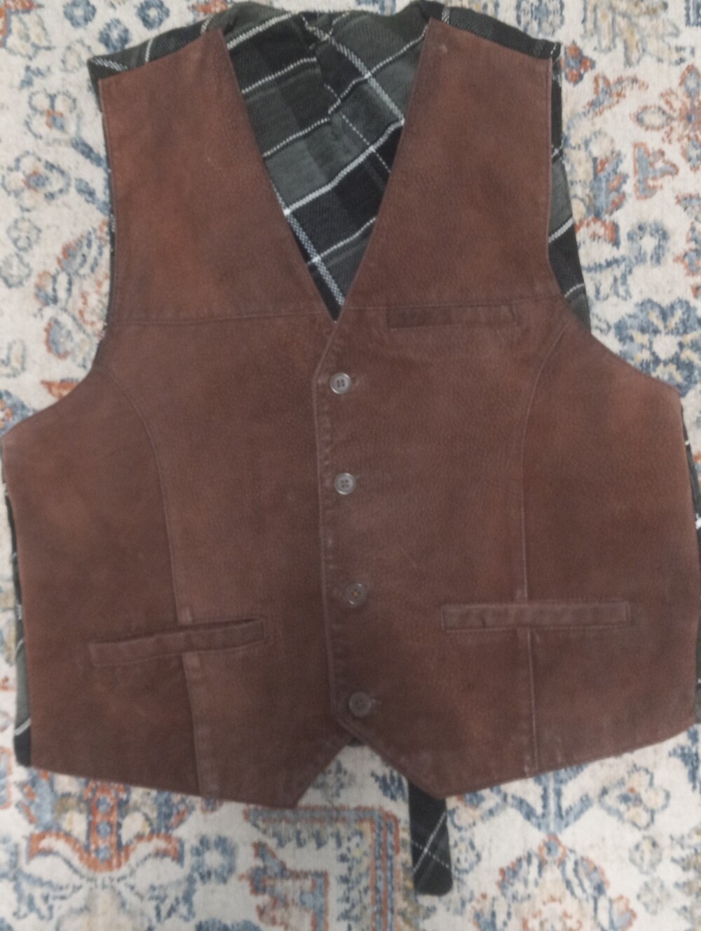Men's Brown Suede Vest - Classic Casual Layer